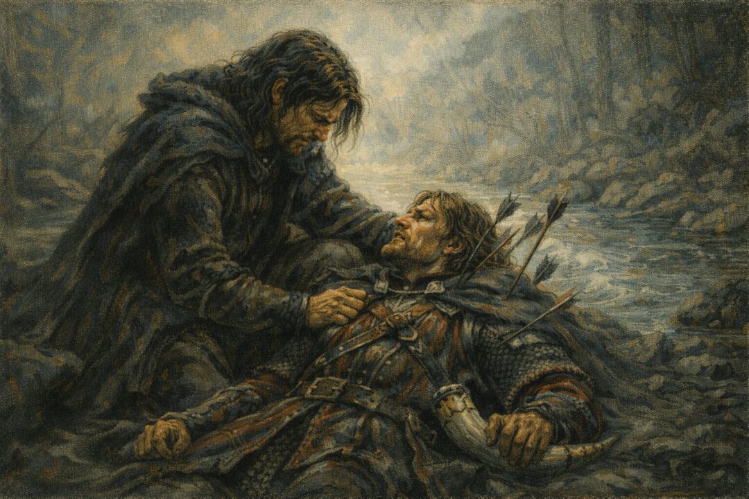Aragorn and Boromir final scene