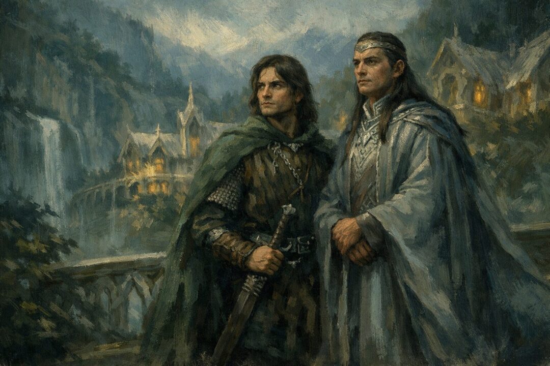 Aragorn and Elrond of Rivendell