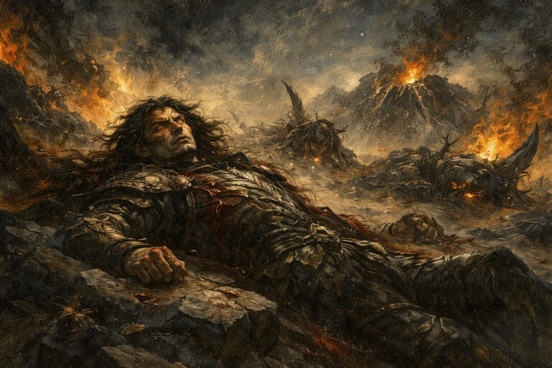 Death of Feanor battling Balrog