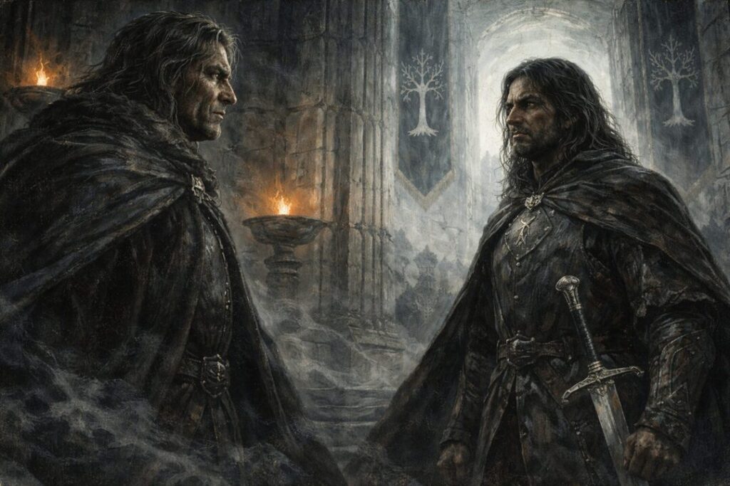 Denethor vs Aragorn in the Hall of Kings