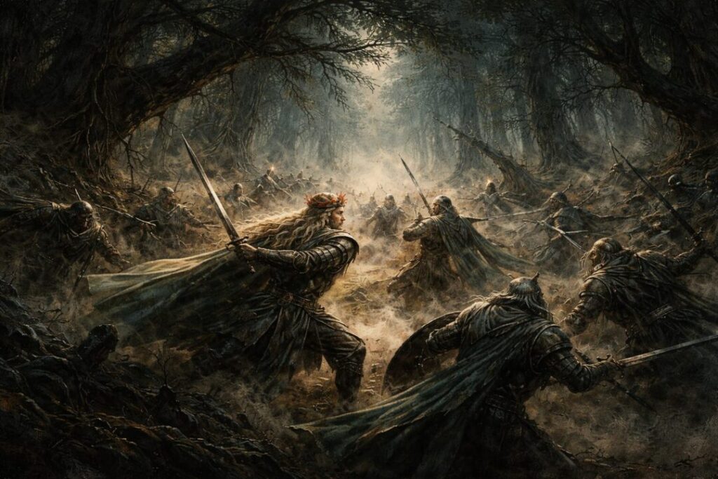 Elves defending Mirkwood