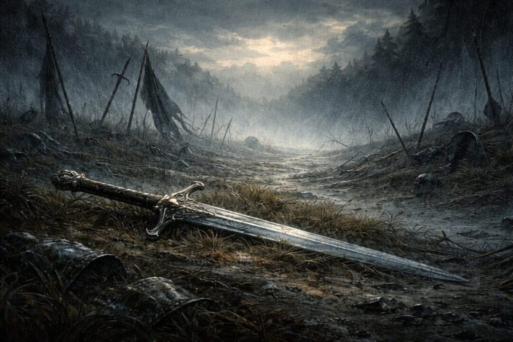 Elven sword battlefield lotr