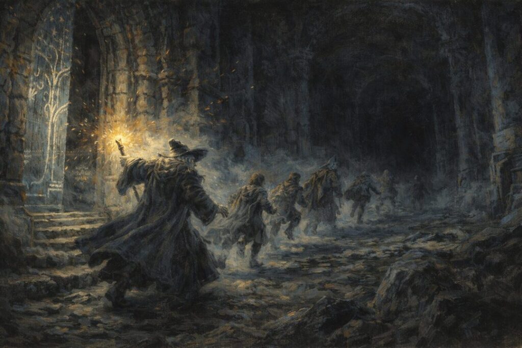 Fellowship of the Ring enters Moria