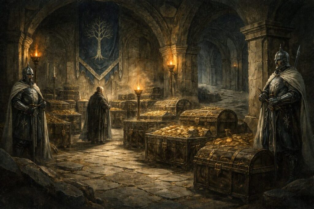 Gondor's wealth in the Minas Tirith treasury