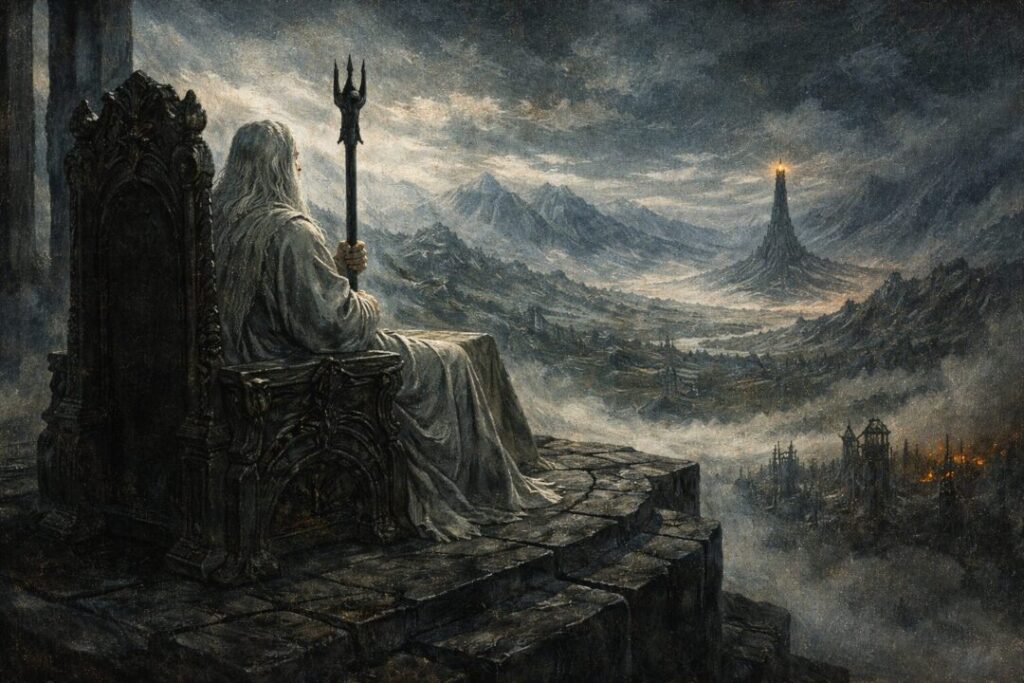 Saruman vs Sauron in the Middle Earth