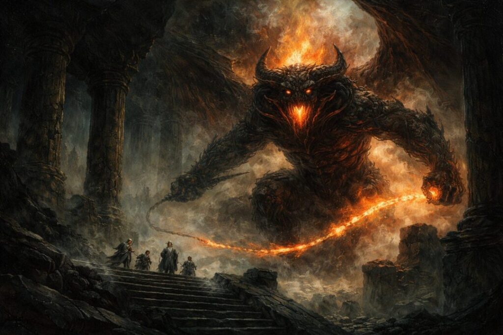 Balrog awakening in Moria