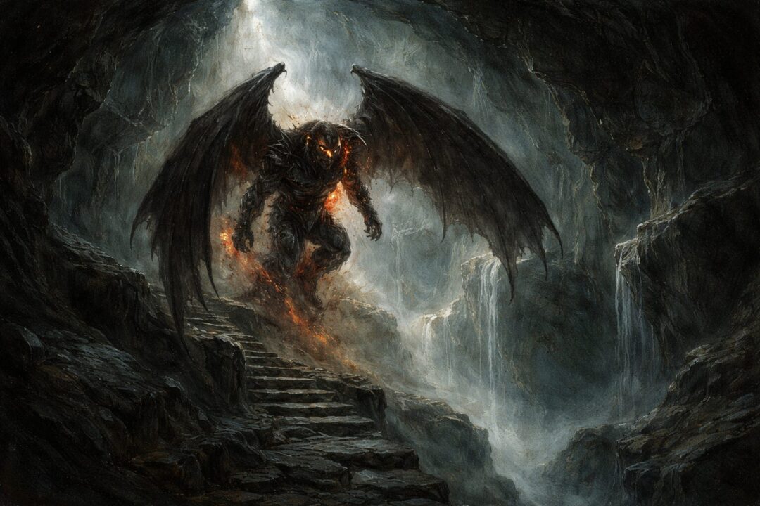 Balrog fleeing first age