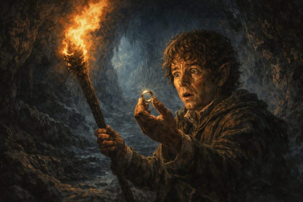 Bilbo finds the One Ring