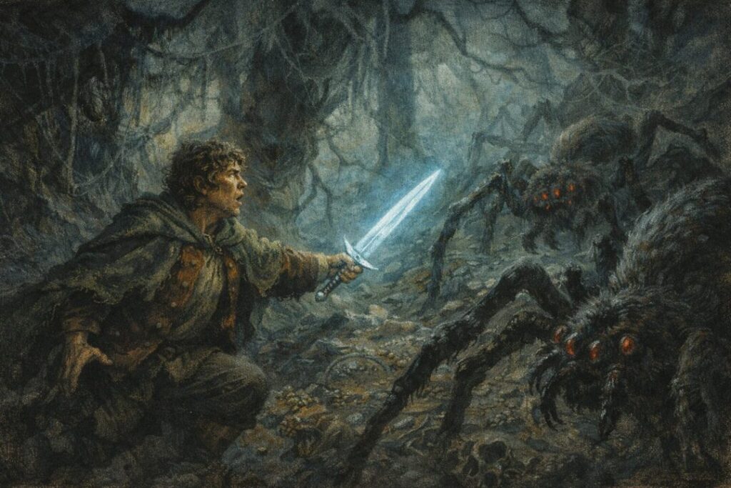 Bilbo names Sting in mirkwood