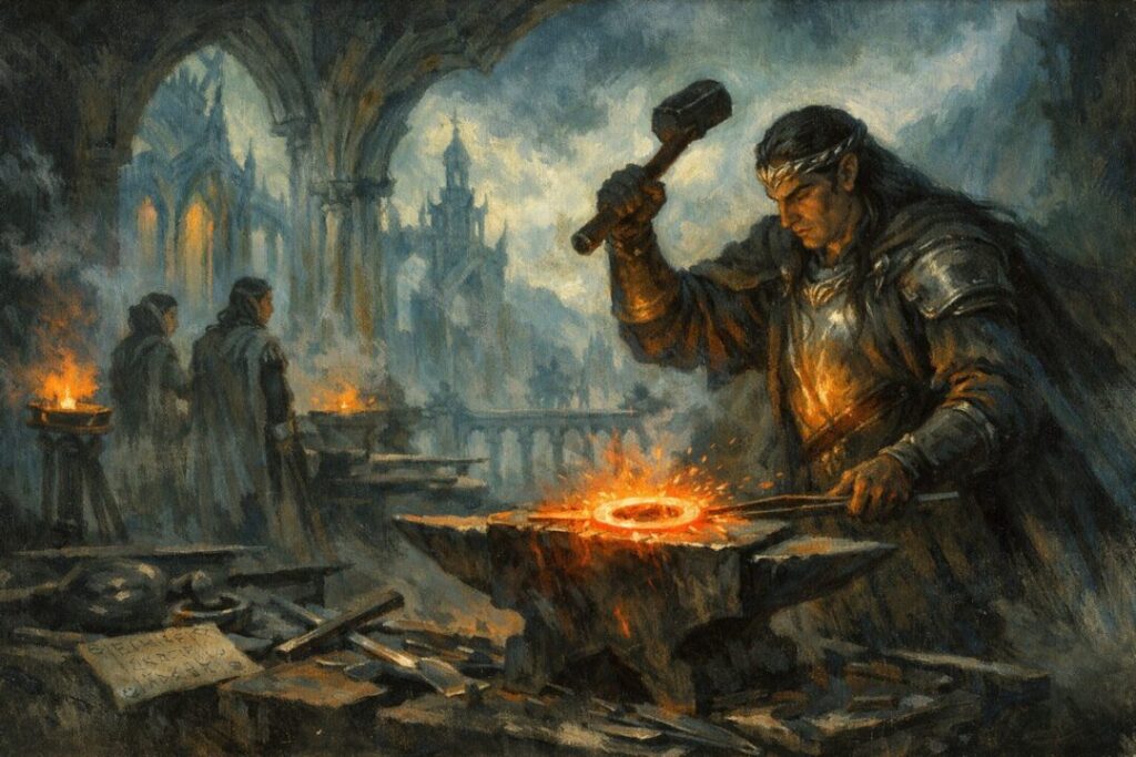 Celebrimbor forging rings of power