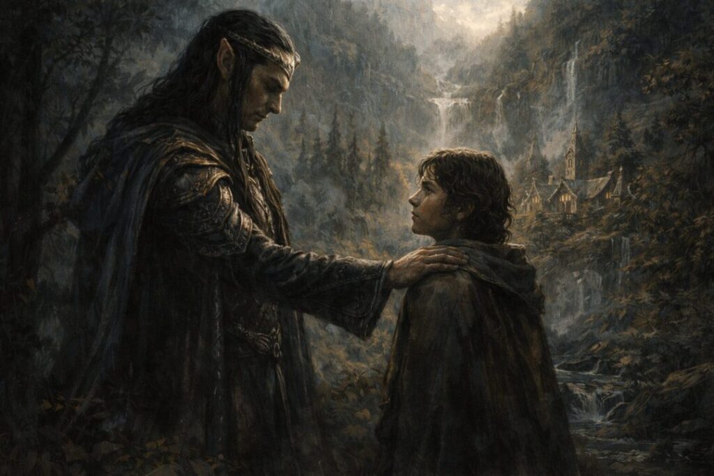 Elrond guides heir of Isildur