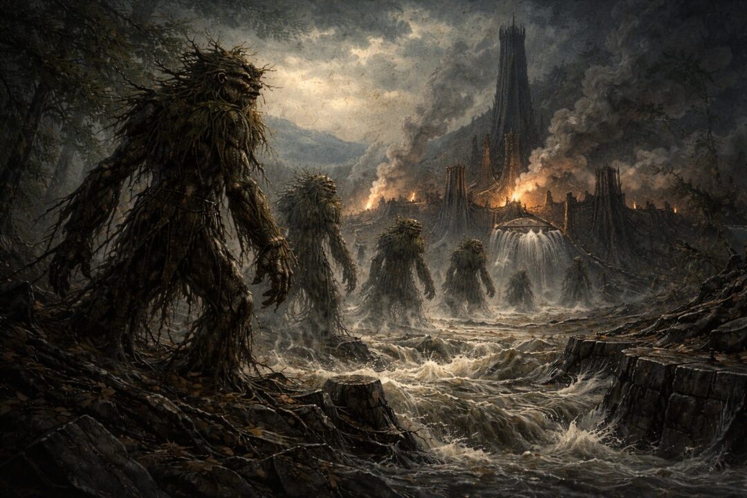 Ents march on Isengard