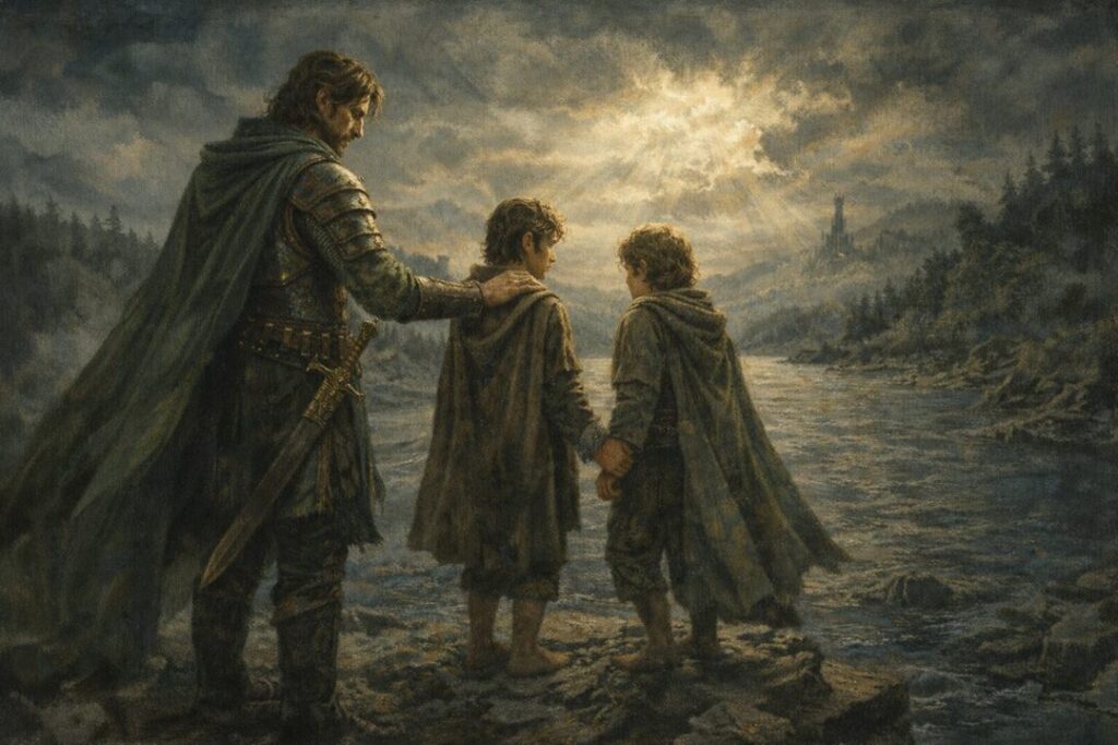 Faramir Frodo Sam Anduin