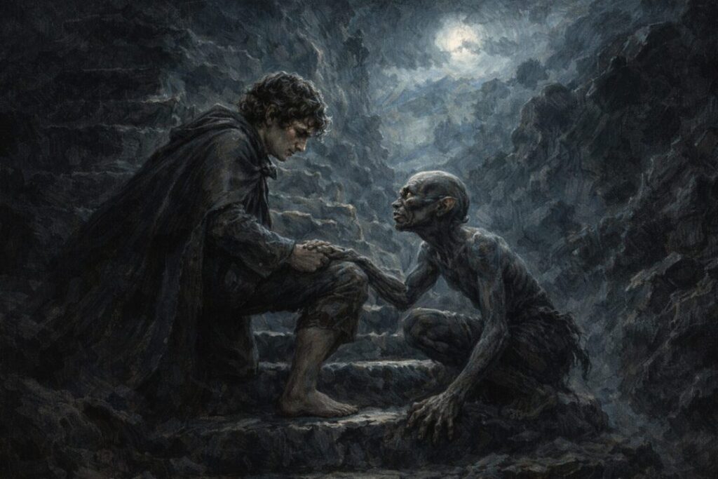 Frodo and Gollum
