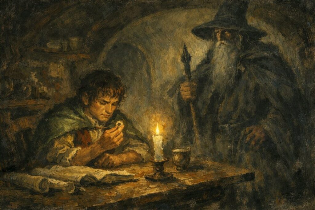 Frodo learns about the Ring from Gandalf