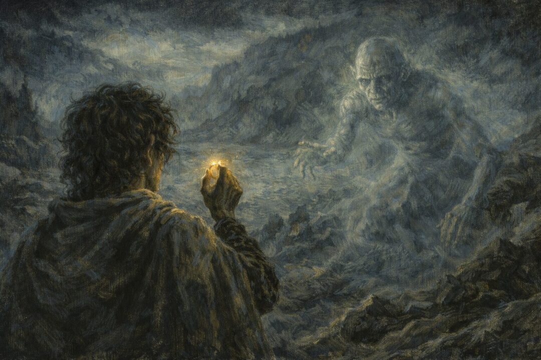 Frodo sees Gollum wraith world