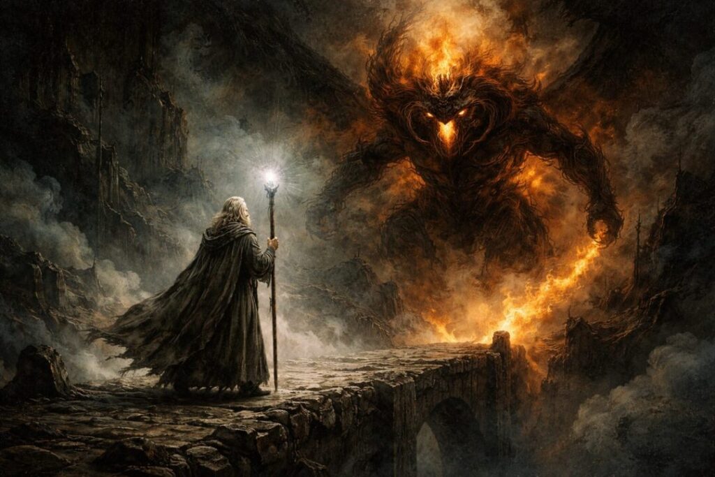Gandalf vs Balrog Khazad  Dum