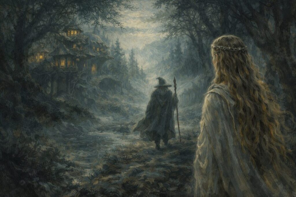 Gandalf departing lothlorien