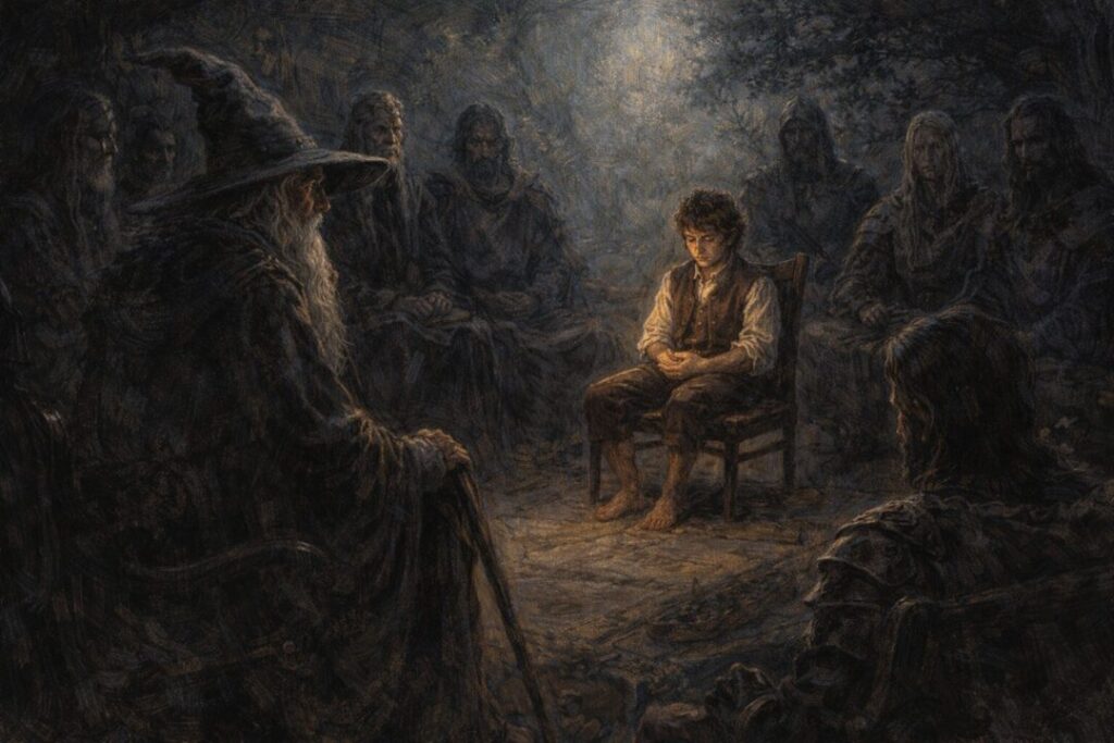 Gandalf Frodo council of Elrond