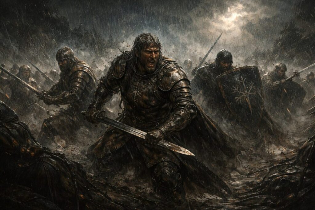 Gondor soldiers battle swords