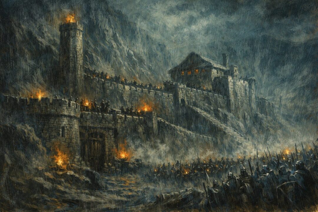 Helms Deep rain