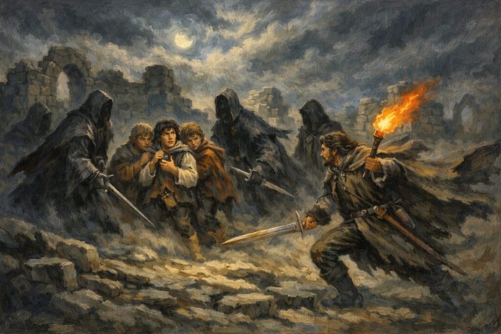 Nazgul retreat weathertop