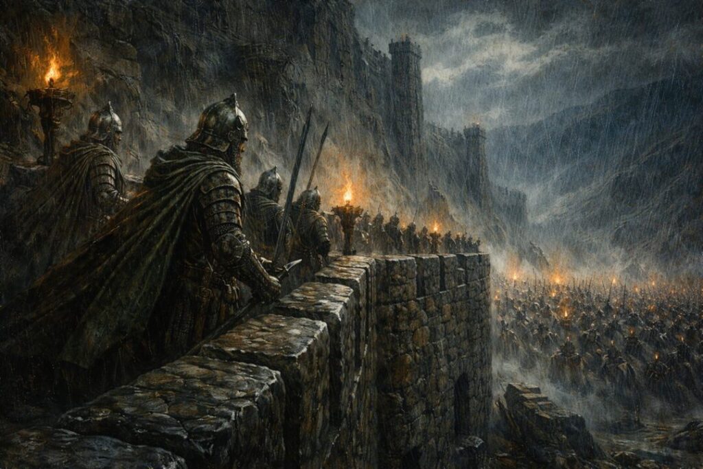 Rohirrim defenders at helms deep