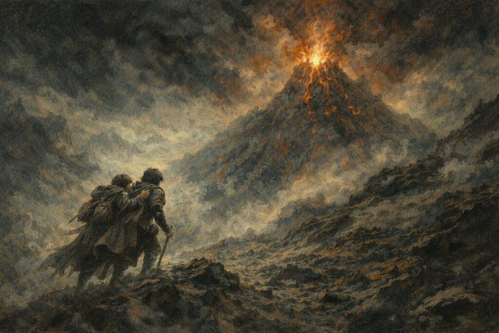 Sam Frodo Mount Doom