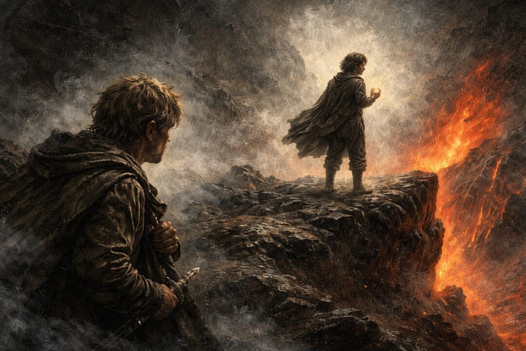 Samwise Gamgee Falling Samwise Gamgee Witnessed Frodo's Fall and Carried the Truth Back ...