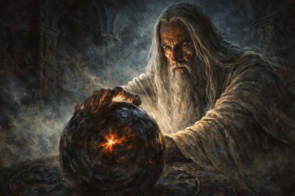 Saruman palantir confrotation