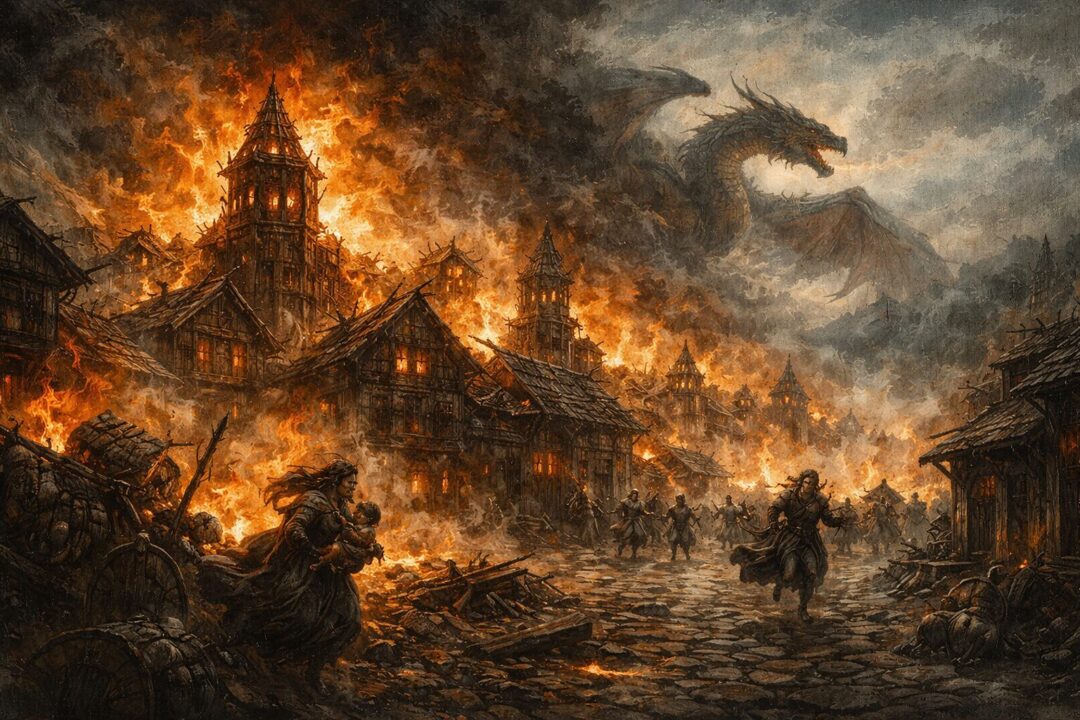 Smaug destruction of Dale