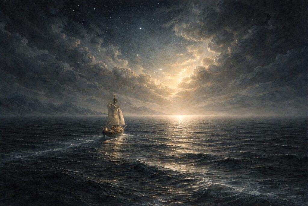 Straight road west Grey Havens