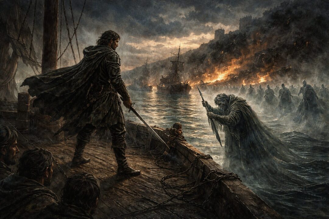 Aragorn releases dead men of Dunharrow