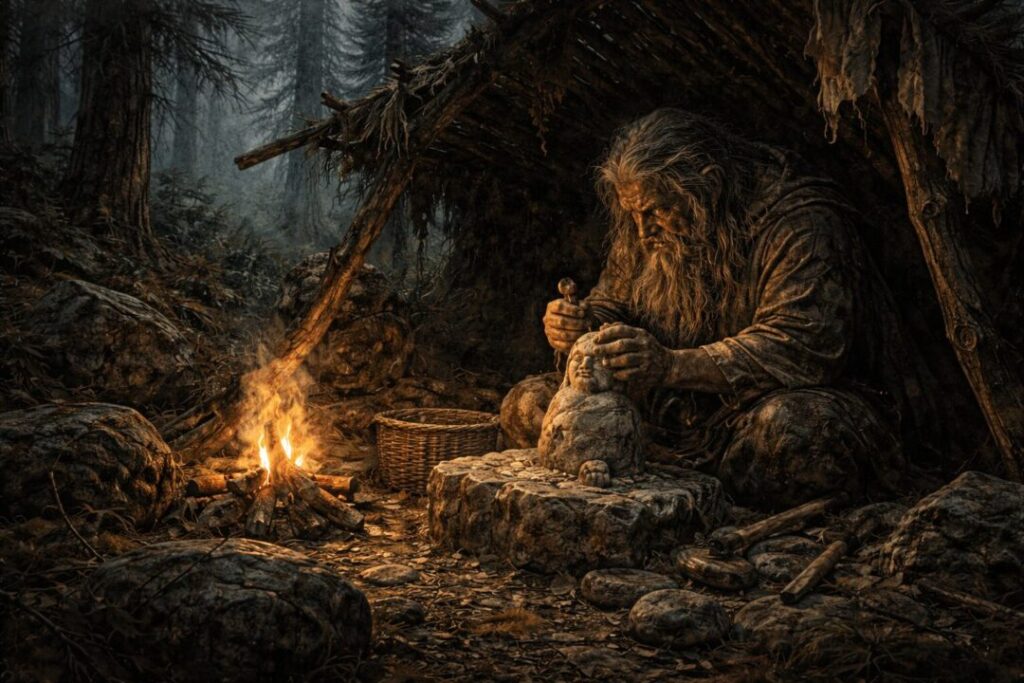 Druedain watch stone carving