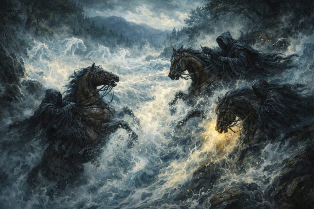 Ford of Bruinen nazgul horses