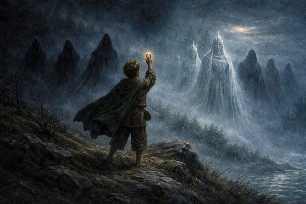 Frodo half in wraith world