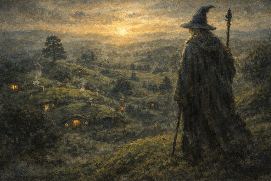 Gandalf watching the Shire
