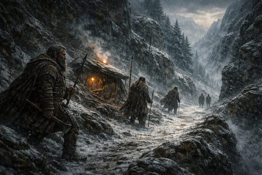 High pass misty mountains