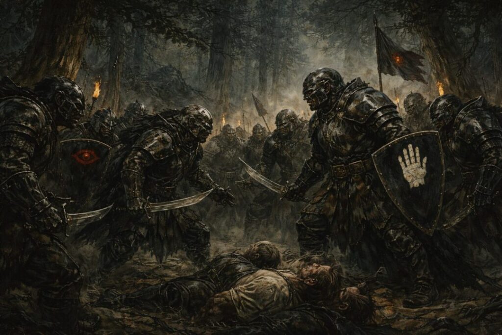 Mordor orcs vs Isengard
