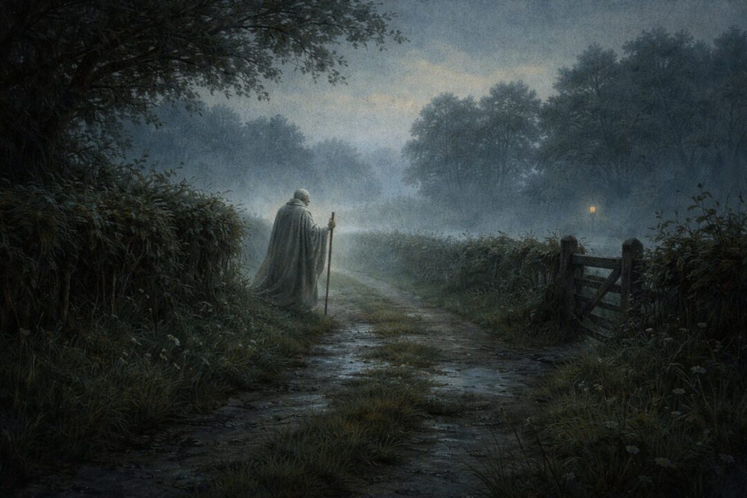 Old man in white Shire border