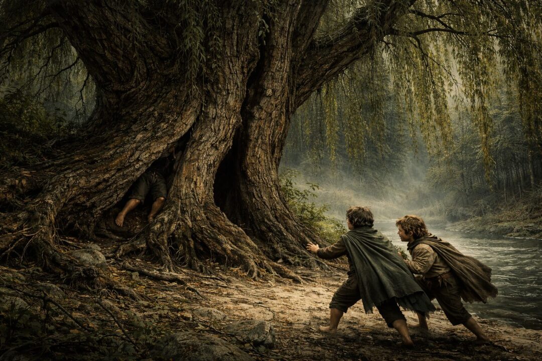 Old man willow traps hobbits