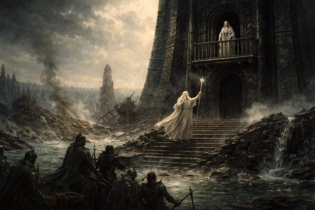 Orthanc parley Gandalf