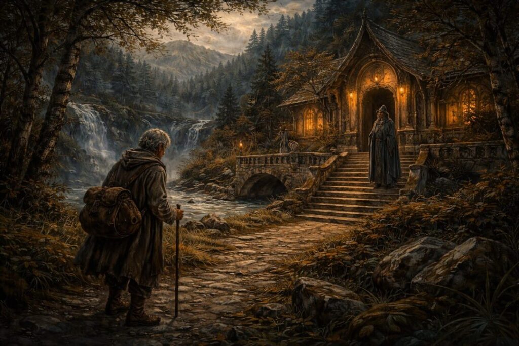 Rivendell Elrond Bilbo arrival