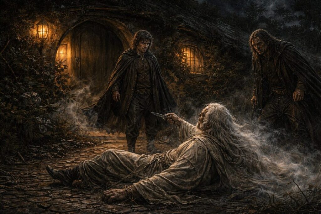 Saruman death at Bag End