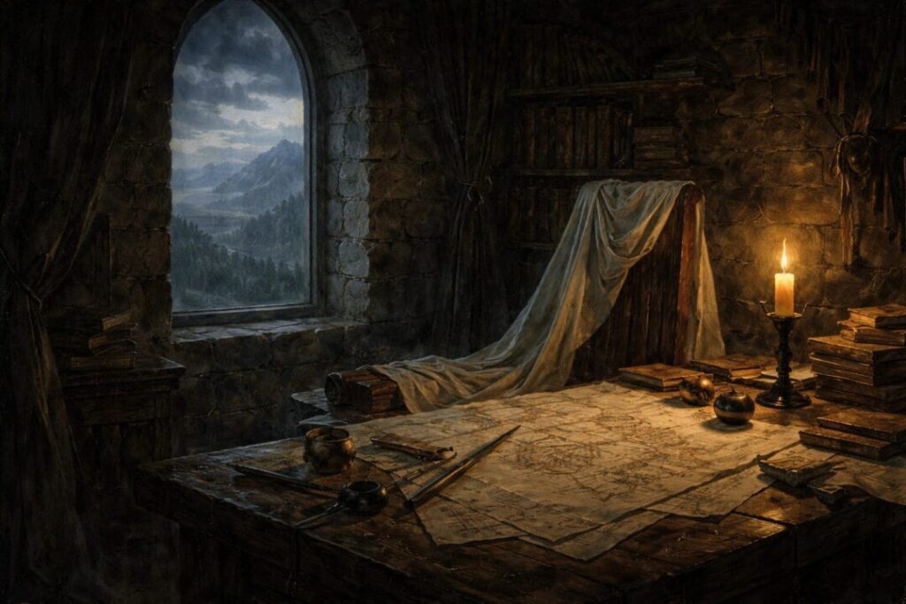 Saruman spies maps Shire