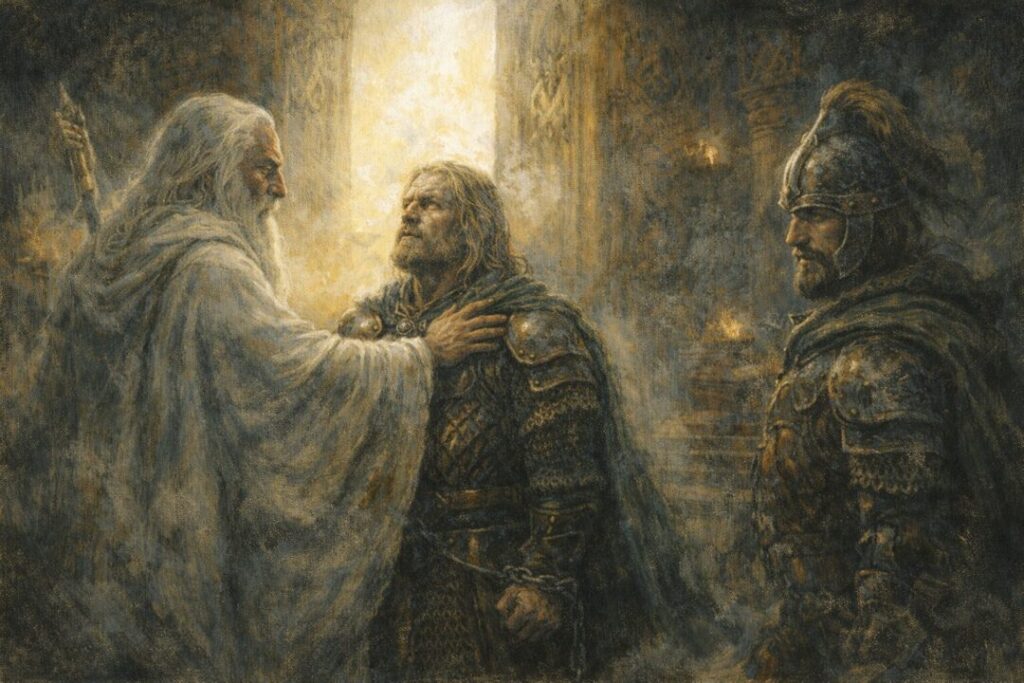 Theoden restoration by Gandalf