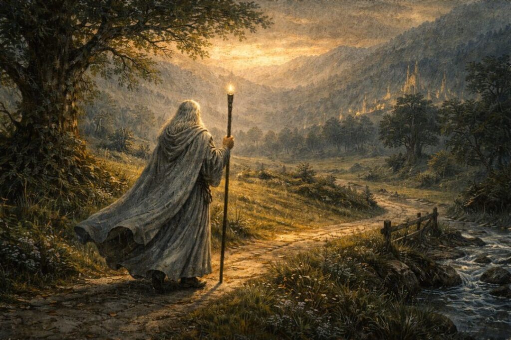 Gandalf walking