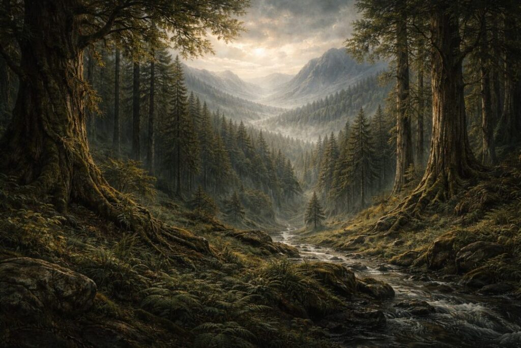 Ancient forest of Middle Earth