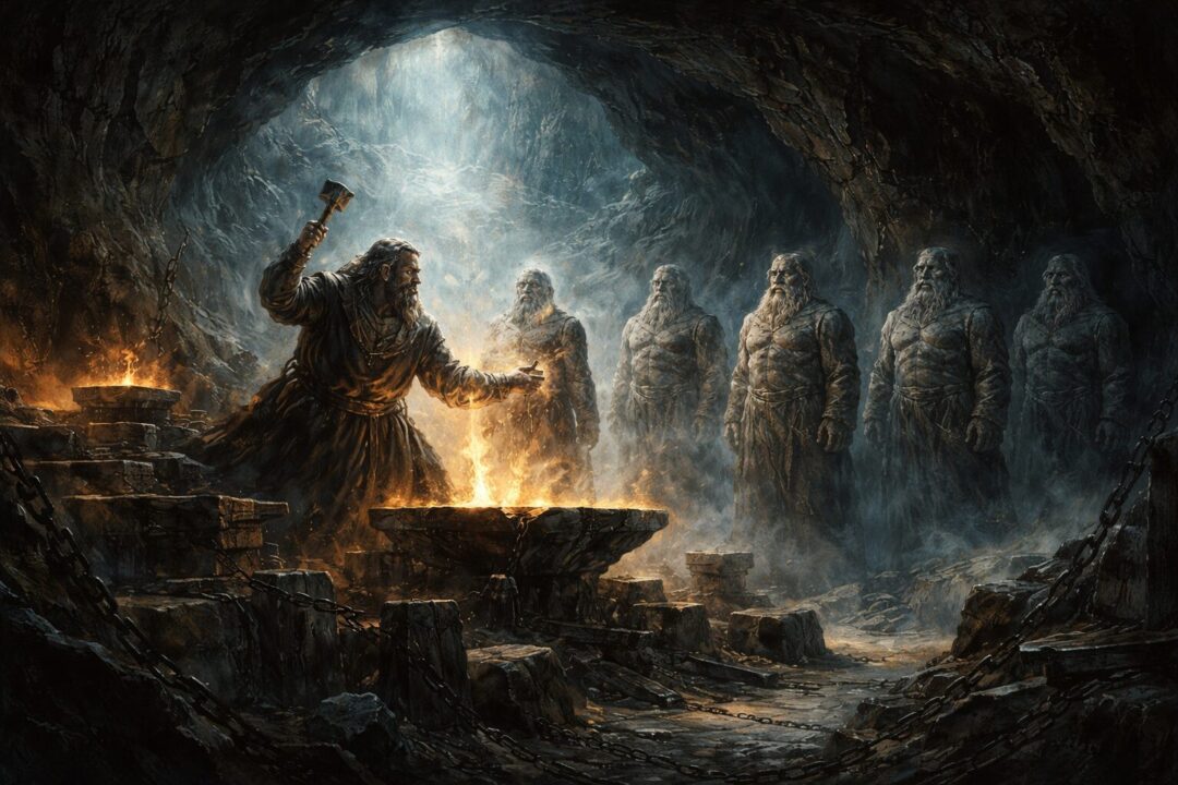 Aule creating the dwarves