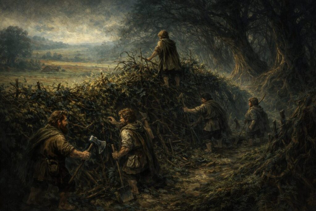 Buckland hedge old forest